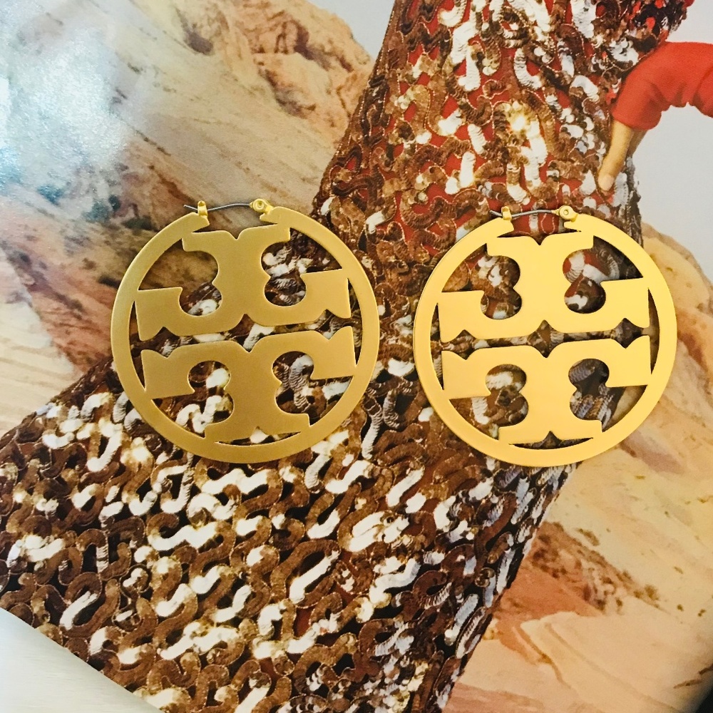 Tory Burch Miller Gold Hoop Earrings
